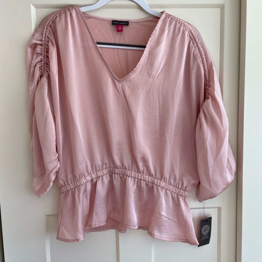 Vince Camuto satin blouse, size Medium.